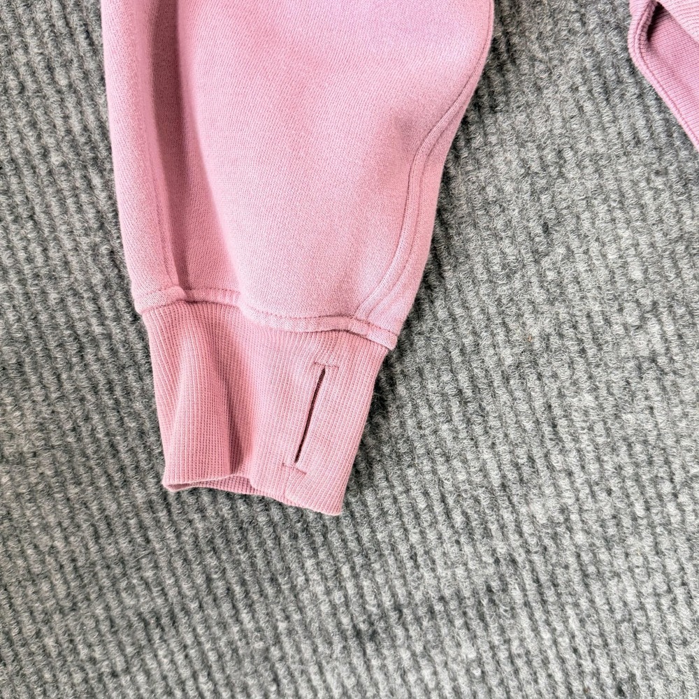 Lululemon Scuba Hoodie Womens XS/S Pink Fleece Pullover Thumbholes Raglan Logo - Picture 4 of 13